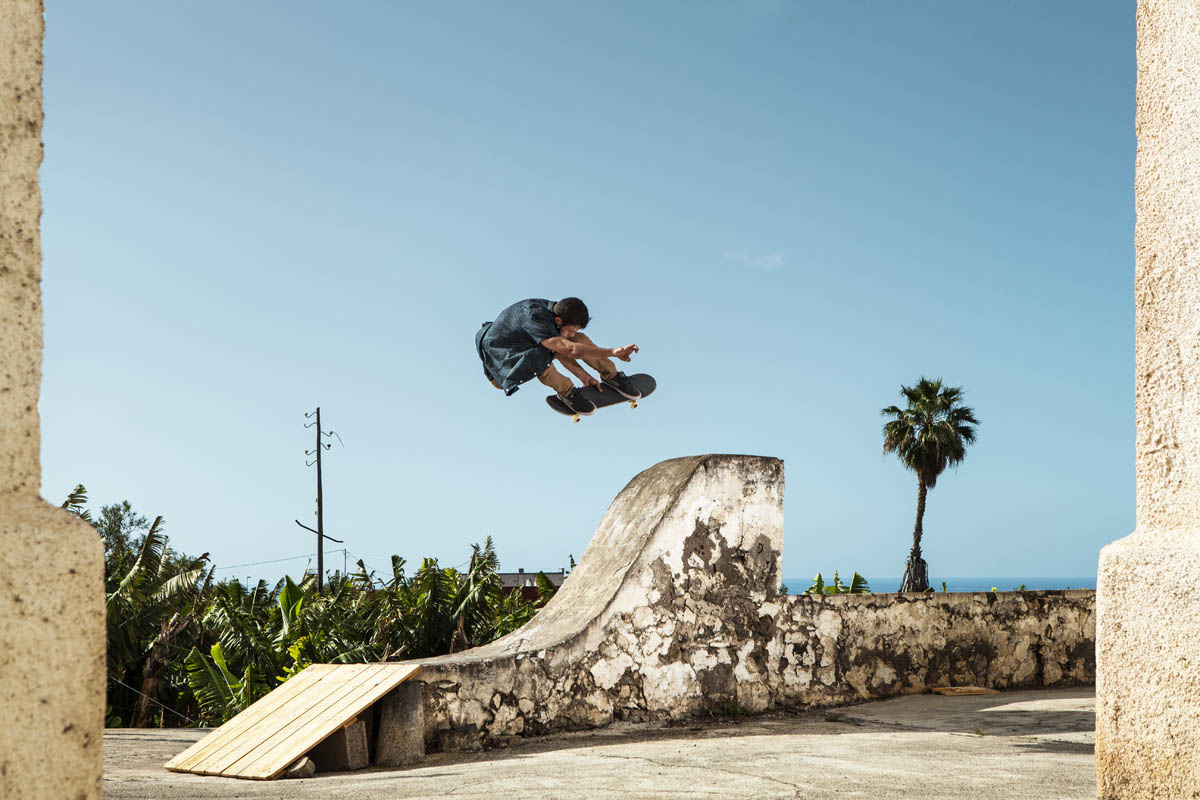skater tenerife ollie grab palm banana canary islands