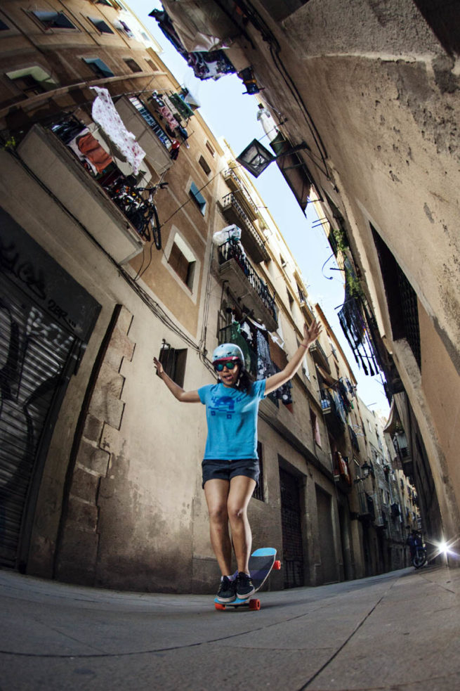 Barcelona longboard skate cindy zhou