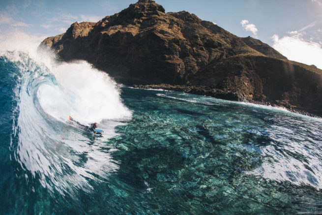 Paradise Tenerife north bodyboard clean water ocean blue