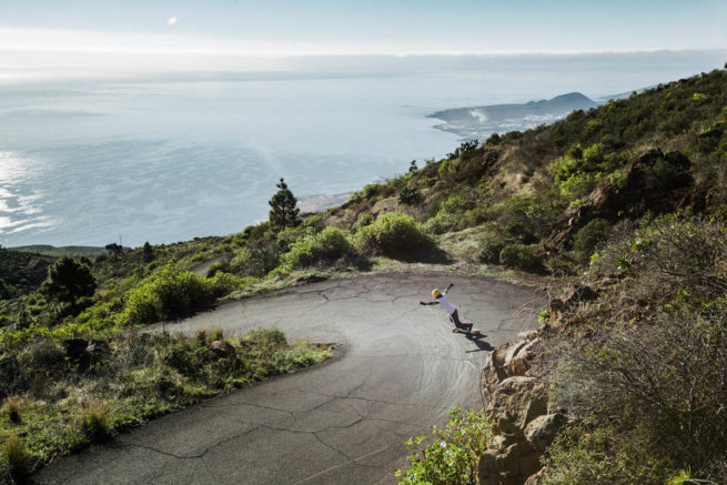 Longboard downhill tenerife paradise